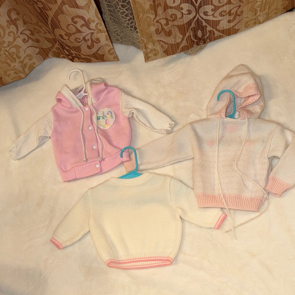 Set of 3 Vintage Baby Sweaters